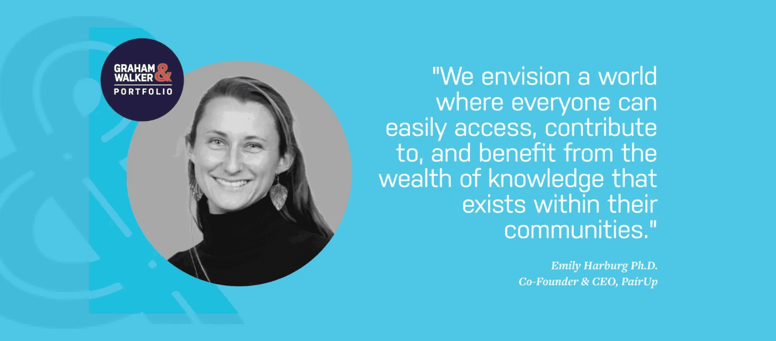Header image for G&W Portfolio Founder Feature: Emily Harburg, Ph.D., Co-Founder & CEO, PairUp